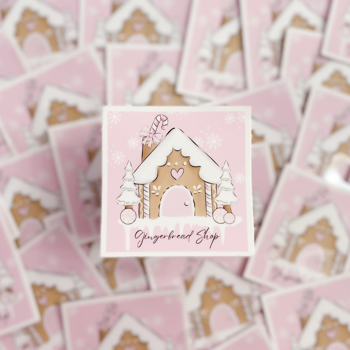 GINGERBREAD SHOP DIE-CUT STICKER