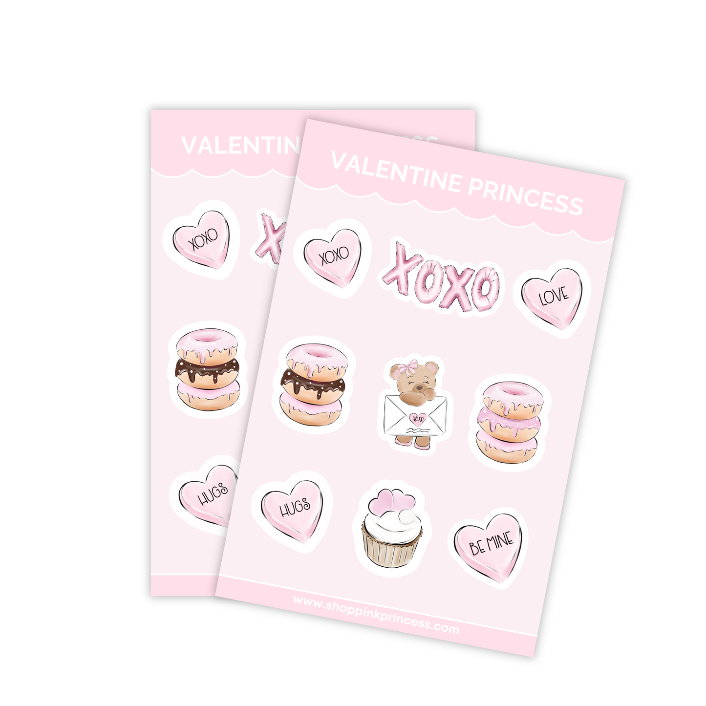 VALENTINE PRINCESS DECO STICKER SHEET