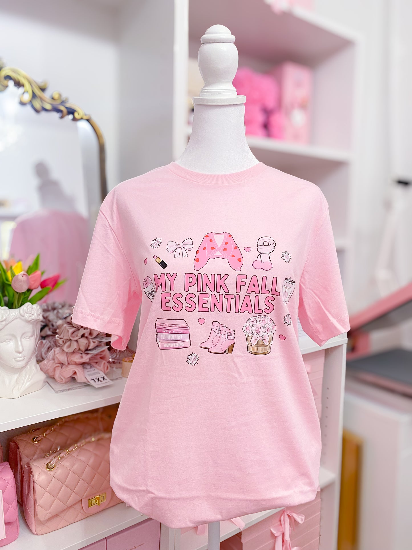 MY PINK FALL ESSENTIALS T-SHIRT