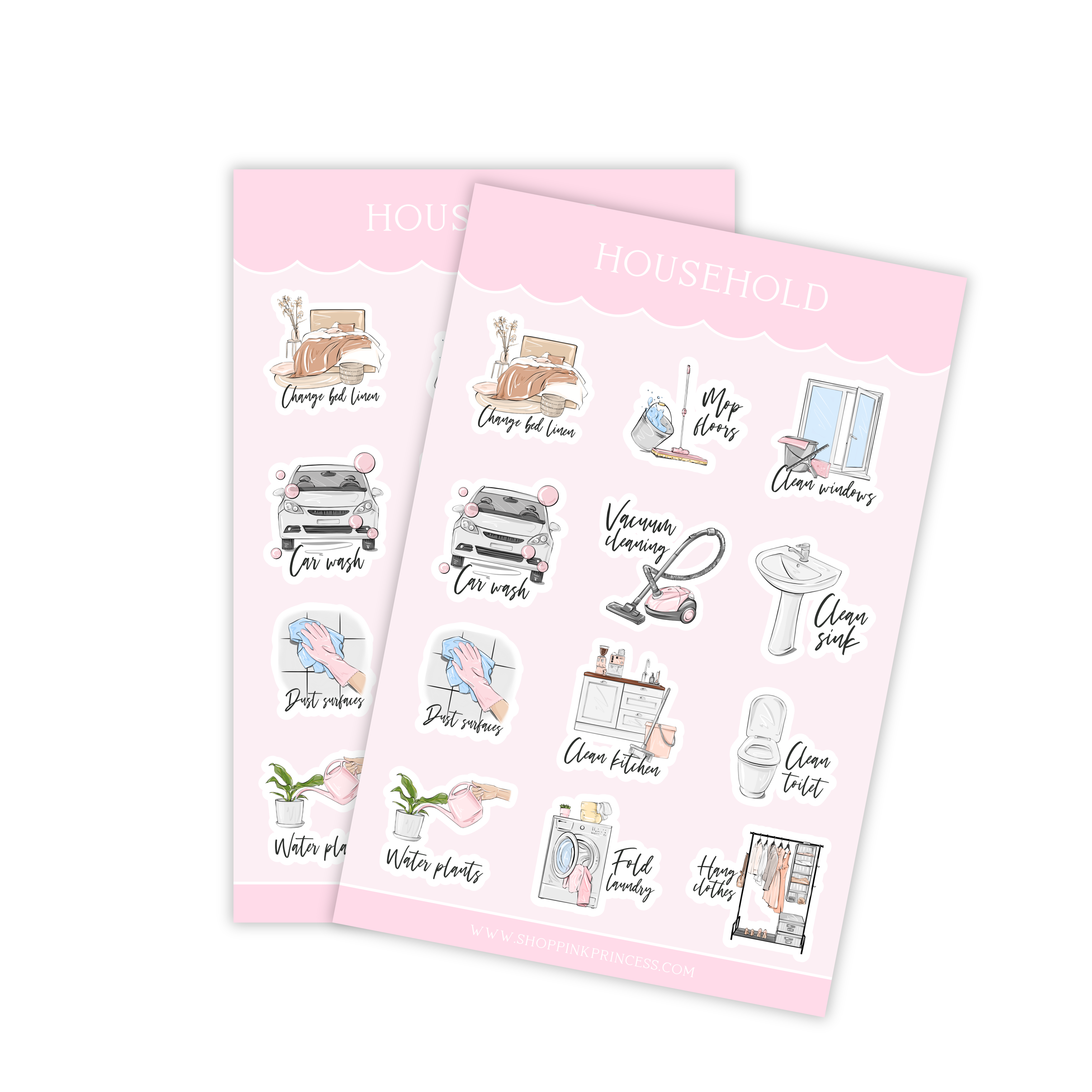 HOUSEHOLD DECO STICKER SHEETS β shoppinkprincess