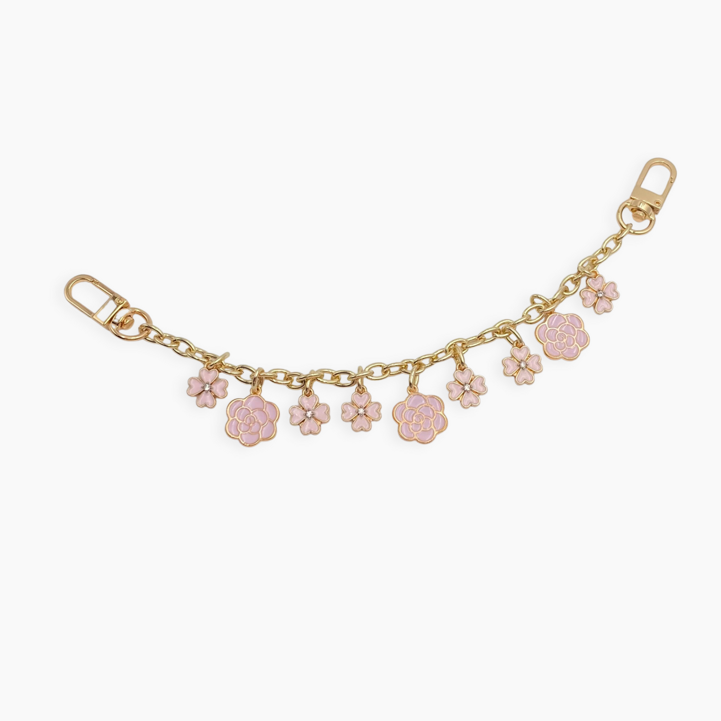 PINK CAMELLIA BAG CHARM