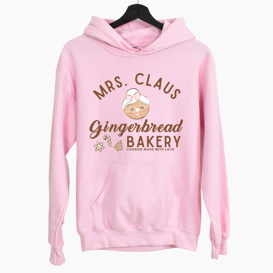 MRS. CLAUS GINGERBREAD BAKERY HOODIES