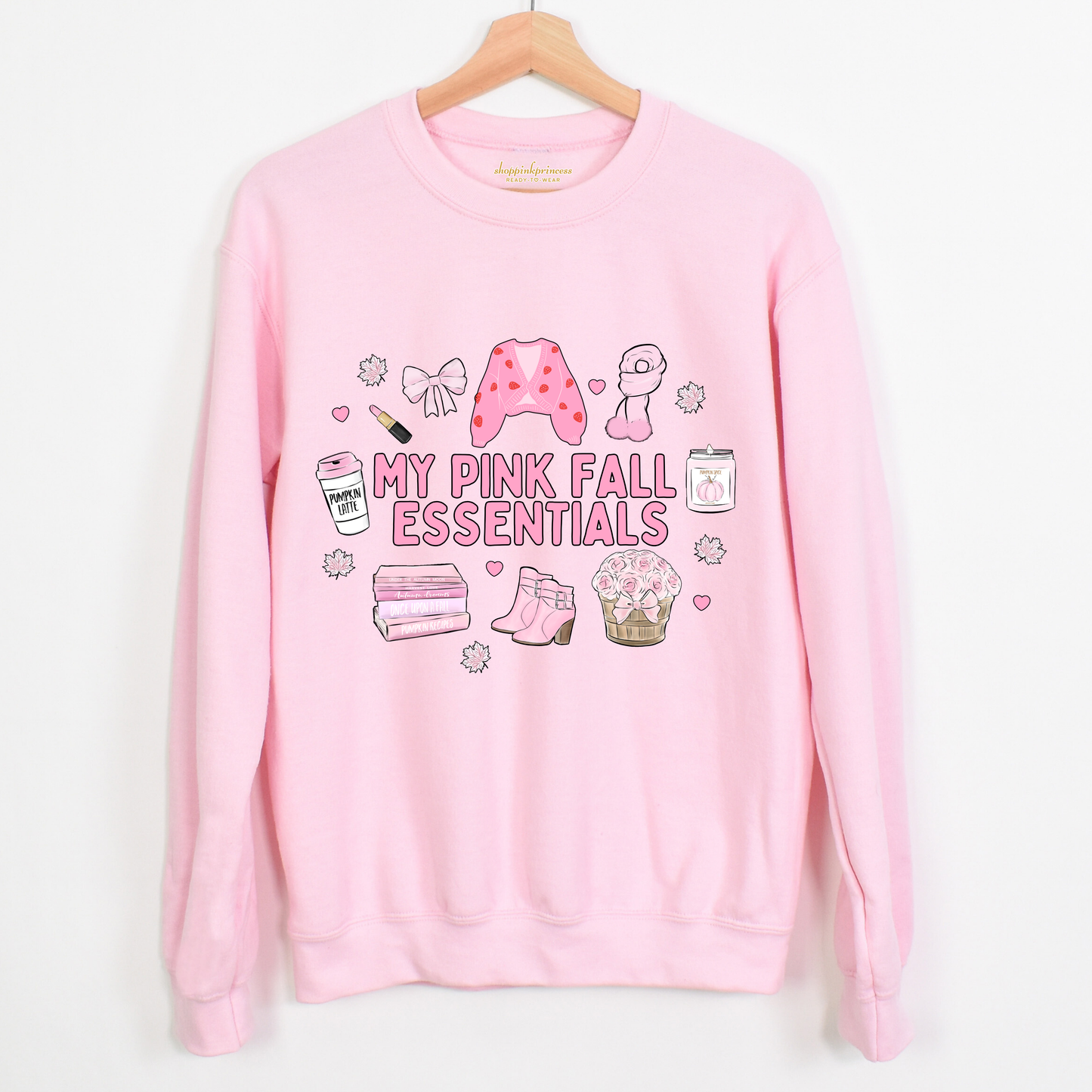 MY PINK FALL ESSENTIALS SWEATSHIRT