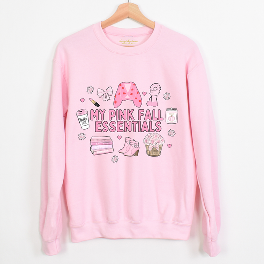 MY PINK FALL ESSENTIALS SWEATSHIRT