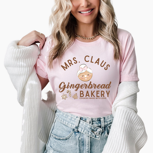 MRS. CLAUS GINGERBREAD BAKERY T-SHIRT