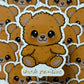 “THINK POSITIVE" BROWN BEAR DIE-CUT STICKER