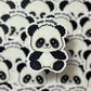 "KEEP SMILING" PANDA BEAR DIE-CUT STICKER
